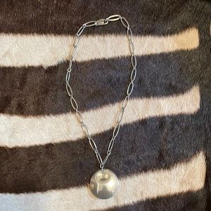 Tiffany & Co Elsa Peretti Silver Disc Necklace